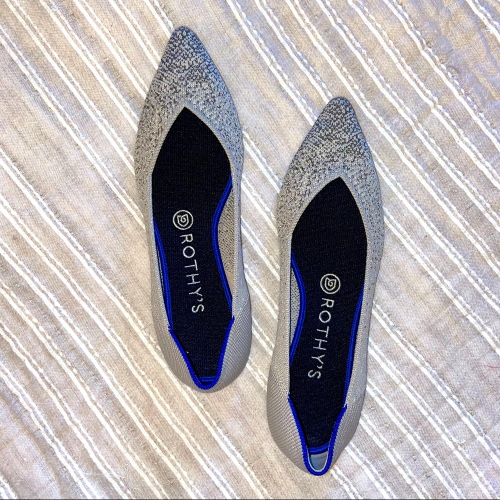 Rothy’s The Point in Pearl Metallic